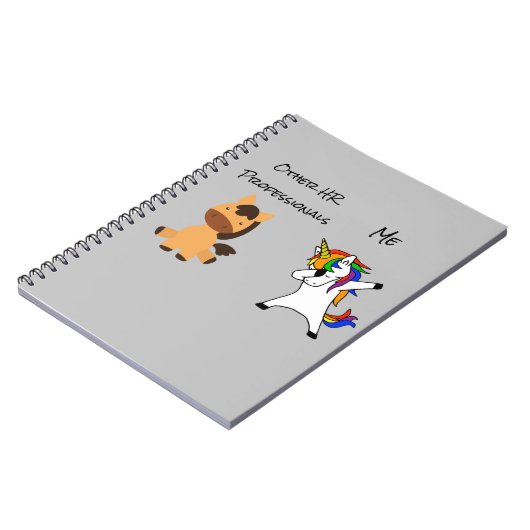 Human Resources HR Unicorn Horse Funny Notitieboek (Linkerzijde)