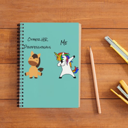 Human Resources HR Unicorn Horse Funny Notitieboek