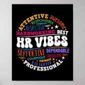 Human Resources Hr Vibes Analyst Employee Apprecia Poster (Voorkant)