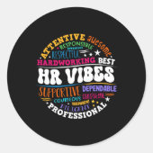 Human Resources Hr Vibes Analyst Employee Apprecia Ronde Sticker (Voorkant)