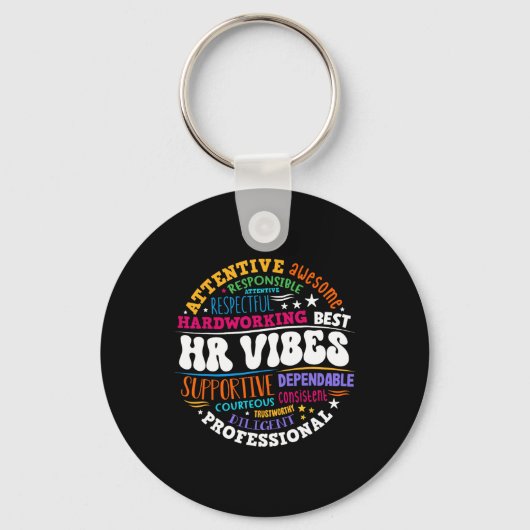 Human Resources Hr Vibes Analyst Employee Apprecia Sleutelhanger (Voorkant)