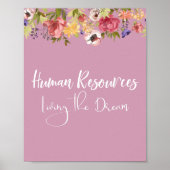 Human Resources Living the Dream HR Cubicle Kantoo Poster (Voorkant)