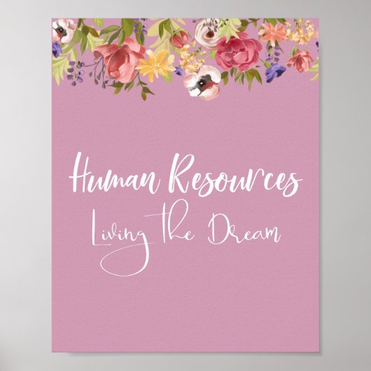 Human Resources Living the Dream HR Cubicle Kantoo Poster (Voorkant)