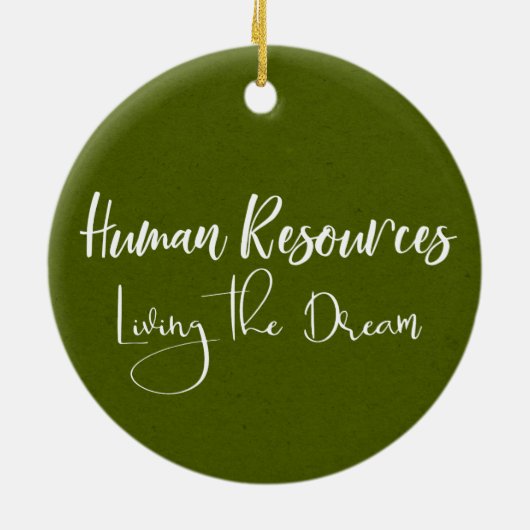 Human Resources Living the Dream HR Keramisch Ornament (Achterkant)
