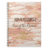 Human Resources Living the Dream Marble Notitieboek (Voorkant)