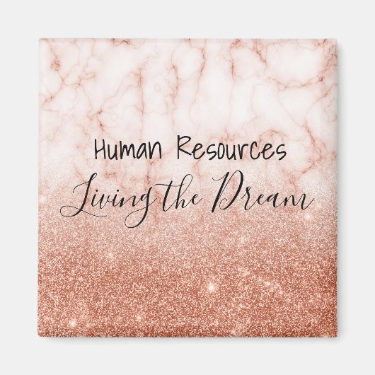 Human Resources Living the Dream Work Kantoor Magneet (Voorkant)