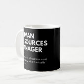 Human Resources Manager Grappige werkdefinitie Koffiemok (Voorkant links)