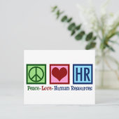 Human Resources Peace Love HR Briefkaart (Staand voorkant)