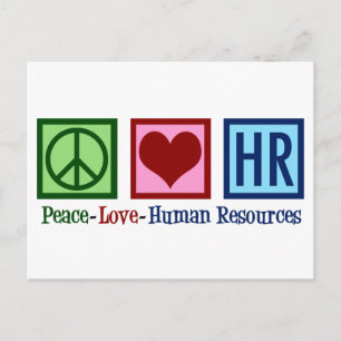 Human Resources Peace Love HR Briefkaart