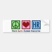 Human Resources Peace Love HR Bumpersticker (Voorkant)