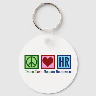 Human Resources Peace Love HR Kantoor Rep Sleutelhanger