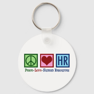 Human Resources Peace Love HR Kantoor Rep Sleutelhanger
