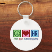 Human Resources Peace Love HR Kantoor Rep Sleutelhanger (Voorkant)