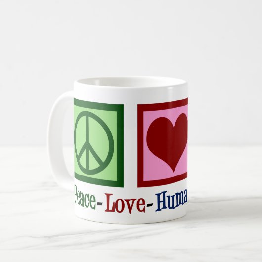 Human Resources Peace Love HR Koffiemok (Voorkant links)