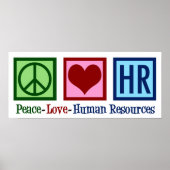 Human Resources Peace Love HR Poster (Voorkant)