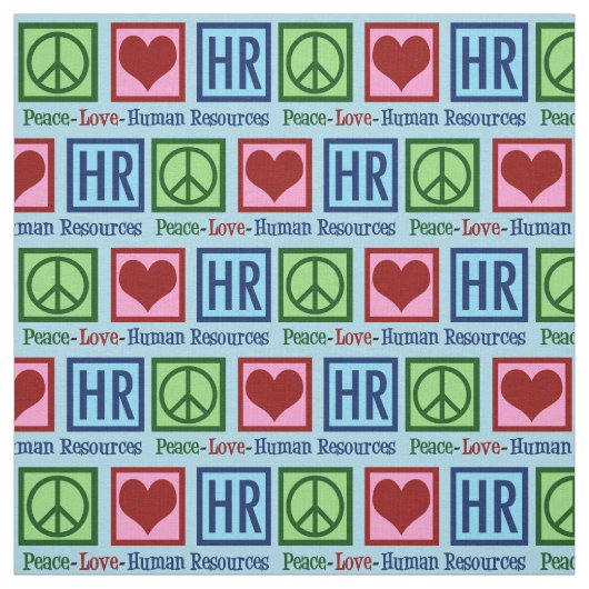 Human Resources Peace Love HR Stof (Swatch)