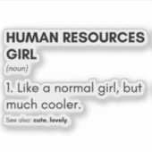 Human Resources Schattigee meisjes Definitie Sticker (Voorkant)