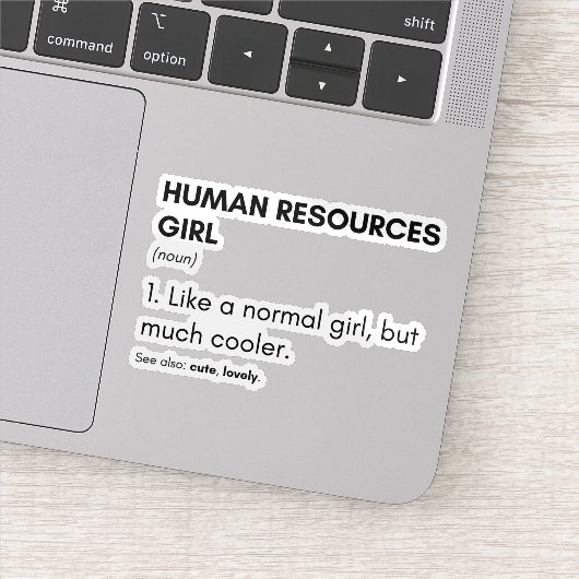 Human Resources Schattigee meisjes Definitie Sticker (Detail)
