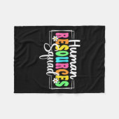 Human Resources Squad Back To School Hr Crew  Fleece Deken (Voorkant (Horizontaal))