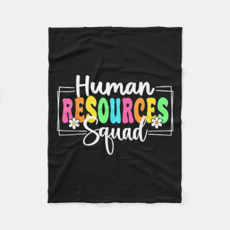 Human Resources Squad Back To School Hr Crew  Fleece Deken