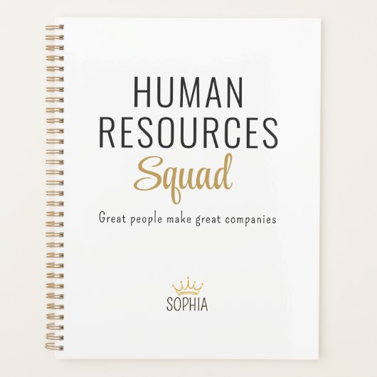 Human Resources Squad – Personalized Planner (Voorkant)