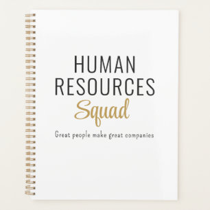 Human Resources-team met motiverende quote Planner