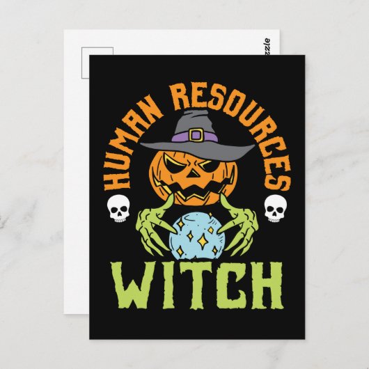 Human Resources witch HR Halloween Briefkaart (Voorkant / Achterkant)