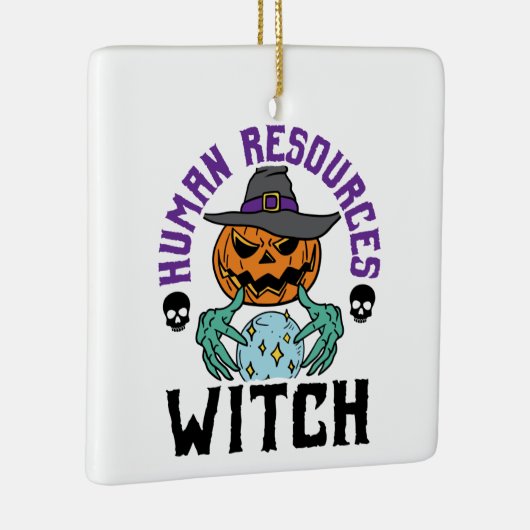 Human Resources witch HR Halloween Keramisch Ornament (Rechts)