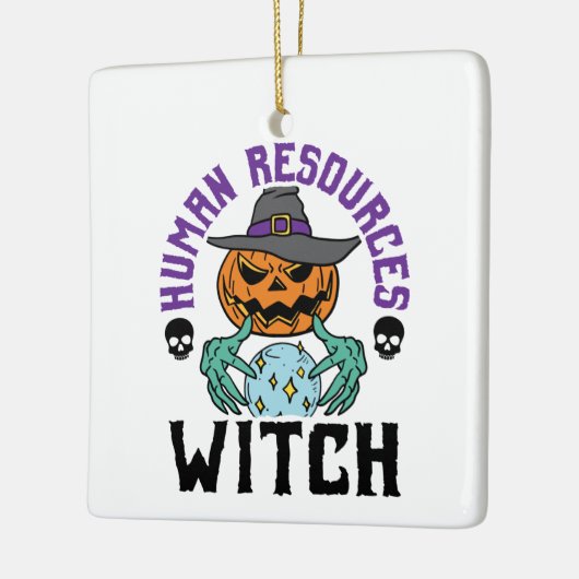 Human Resources witch HR Halloween Keramisch Ornament (Links)