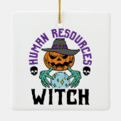 Human Resources witch HR Halloween Keramisch Ornament (Achterkant)