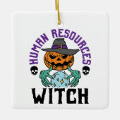 Human Resources witch HR Halloween Keramisch Ornament (Voorkant)