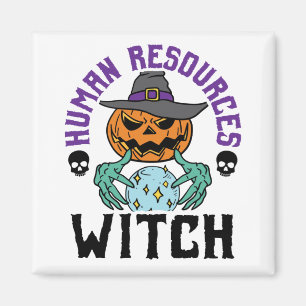 Human Resources witch HR Halloween Magneet
