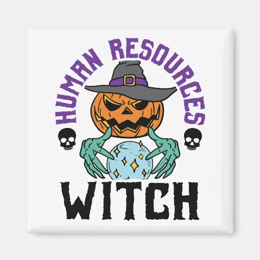 Human Resources witch HR Halloween Magneet (Voorkant)