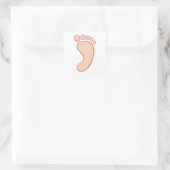 Human Rights Foot Vierkante Sticker (Tas)