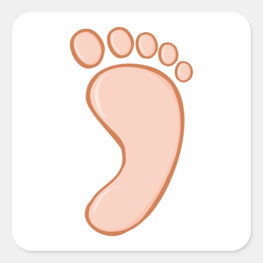 Human Rights Foot Vierkante Sticker (Voorkant)