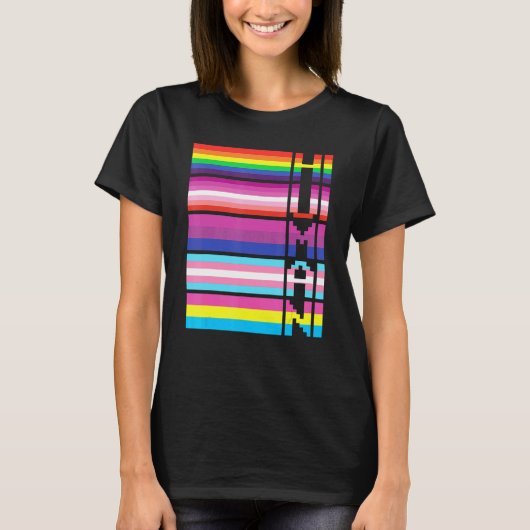 Human Rights Lgbtqia Rainbow Lgbt Flag Support Pri T-shirt (Voorkant)