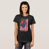 Human Rights Shirt Awareness American Flag Orange  (Voorkant volledig)
