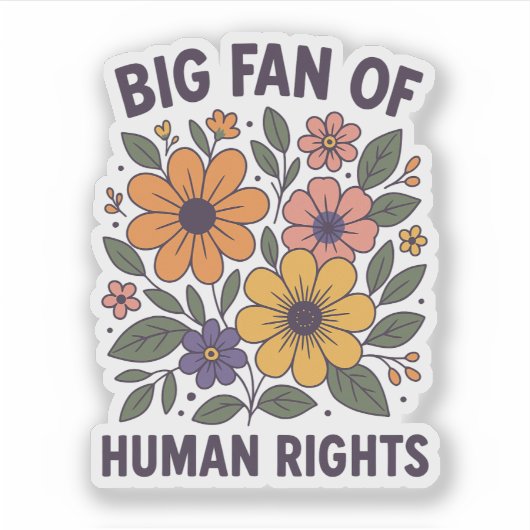 Human Rights Supporter Sticker (Voorkant)