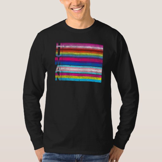 Human Shirt Lgbt Flag Plus Size Oversize T-shirt (Voorkant)