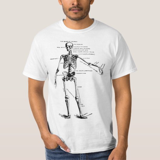 Human Skeleton 567n8atomy T-shirt (Voorkant)