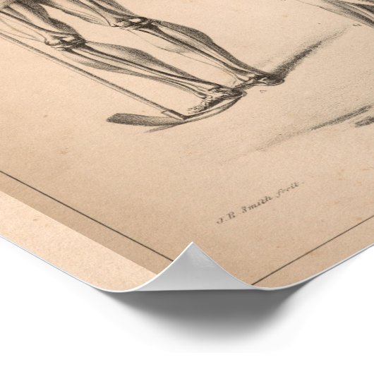 Human Skeleton  Anatomy Art Print 1827 (Hoek)