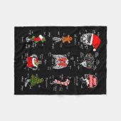 Human Skeleton Anatomy Christmas Medical Student X Fleece Deken (Voorkant (Horizontaal))