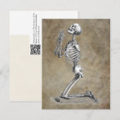 Human Skeleton Kneeling in Prayer Briefkaart (Voorkant / Achterkant)