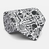 Human Skeleton Pattern Stropdas (Opgerold)