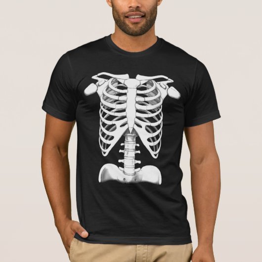 Human Skeleton voor en achter T-shirt (Voorkant)