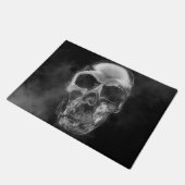 Human Skull Black Smoke Grunge Deurmat (Schuin)