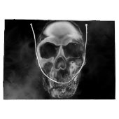 Human Skull Black Smoke Grunge Groot Cadeauzakje (Achterkant)