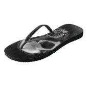 Human Skull Black Smoke Grunge Teenslippers (Schuin)