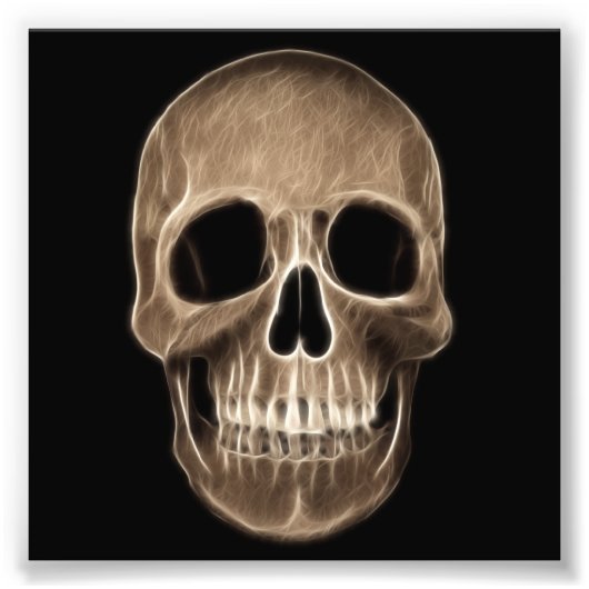 Human Skull Halloween X-Ray Skeleton Foto Afdruk (Voorkant)