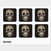 Human Skull Halloween X-Ray Skeleton Vierkante Sticker (Vel)